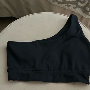 BuffBunny Black One-Shoulder Bra